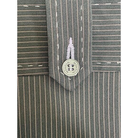 MONTON Grey Pinstripe Skirt Size 4 - Picture 6 of 9